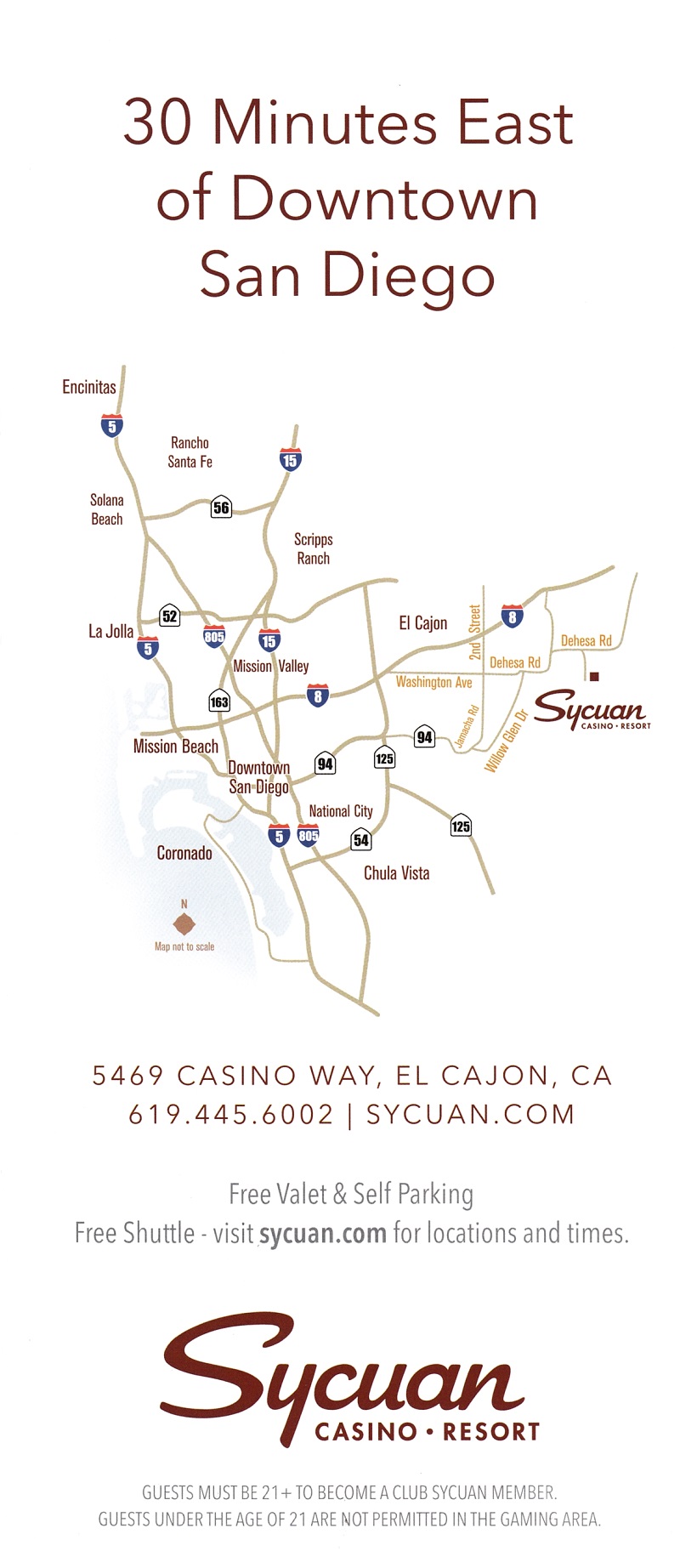 Sycuan Casino Back Brochure Cover