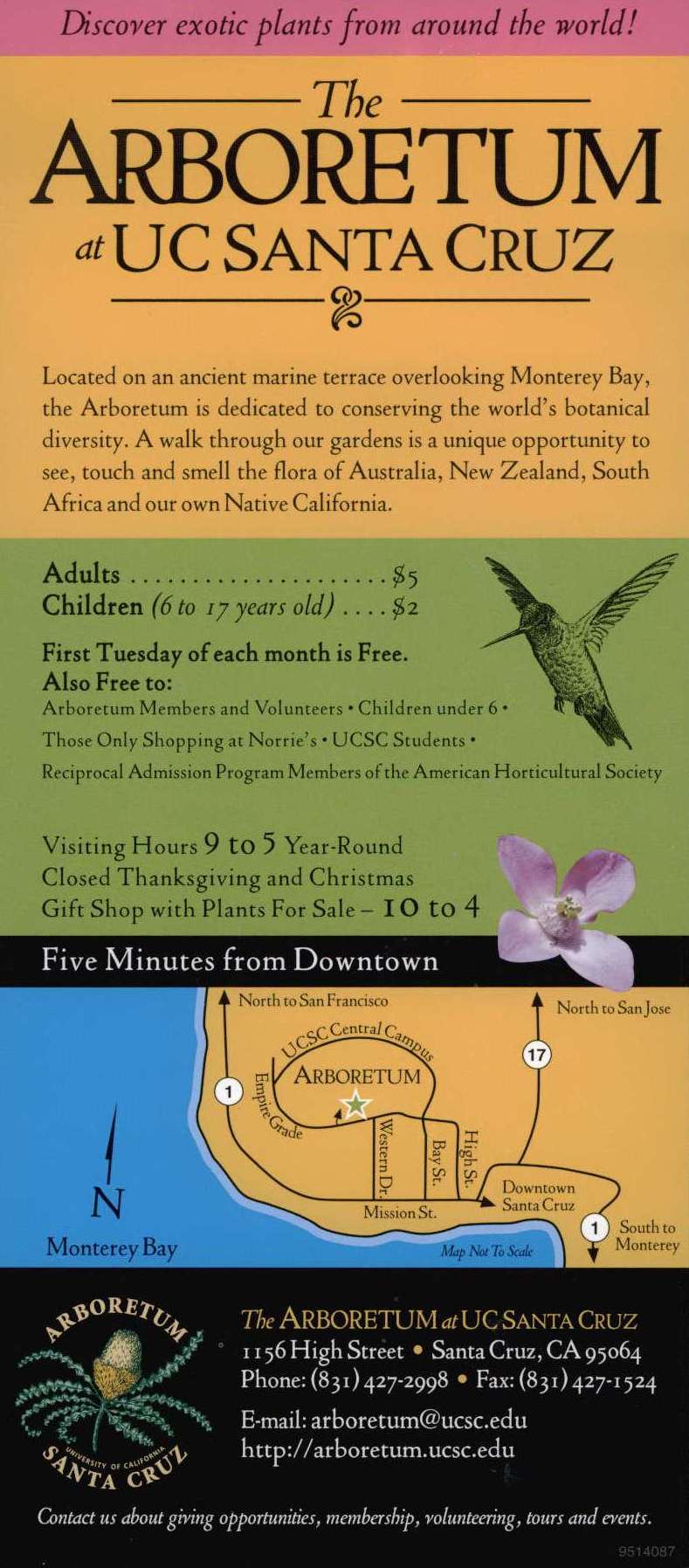 UCSC Arboretum Back Brochure Cover