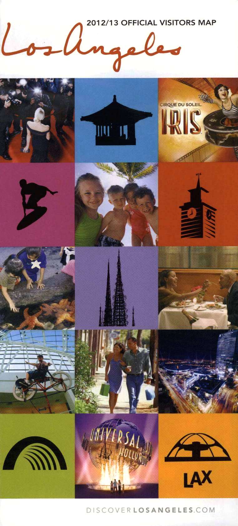 Los Angeles Visitors Map Back Brochure Cover