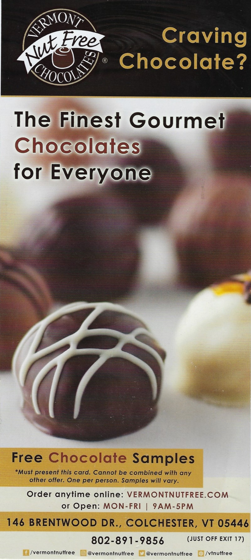 Vermont Nut Free Chocolates brochure thumbnail