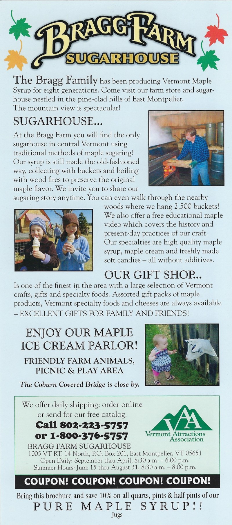 Bragg Farm Sugarhouse brochure thumbnail