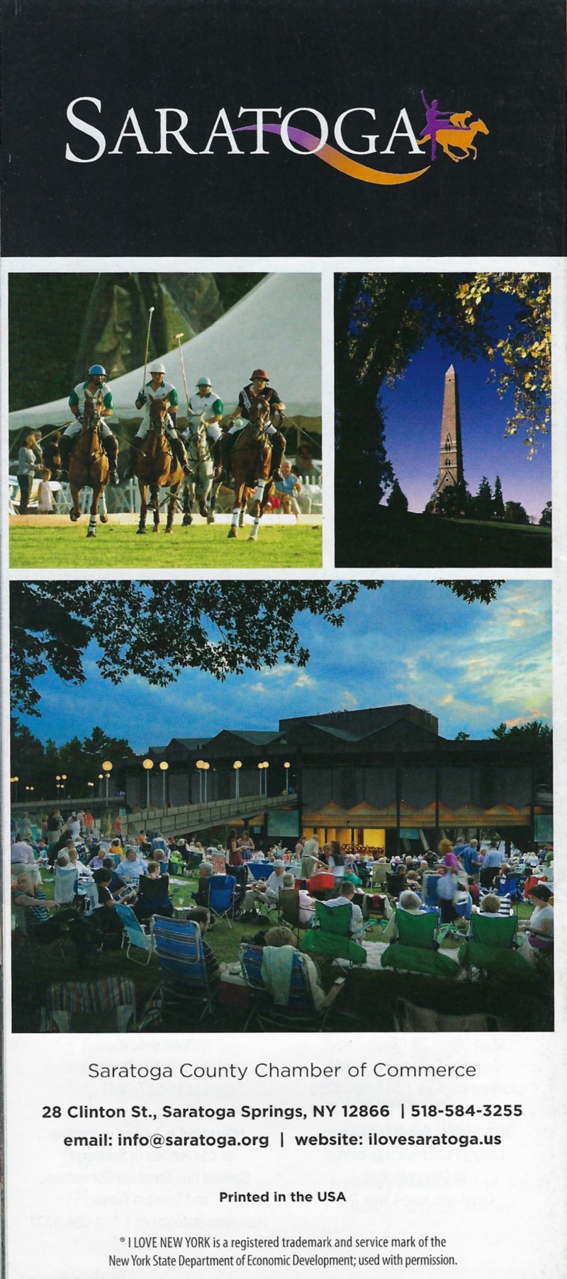 Saratoga Travel Guide brochure thumbnail