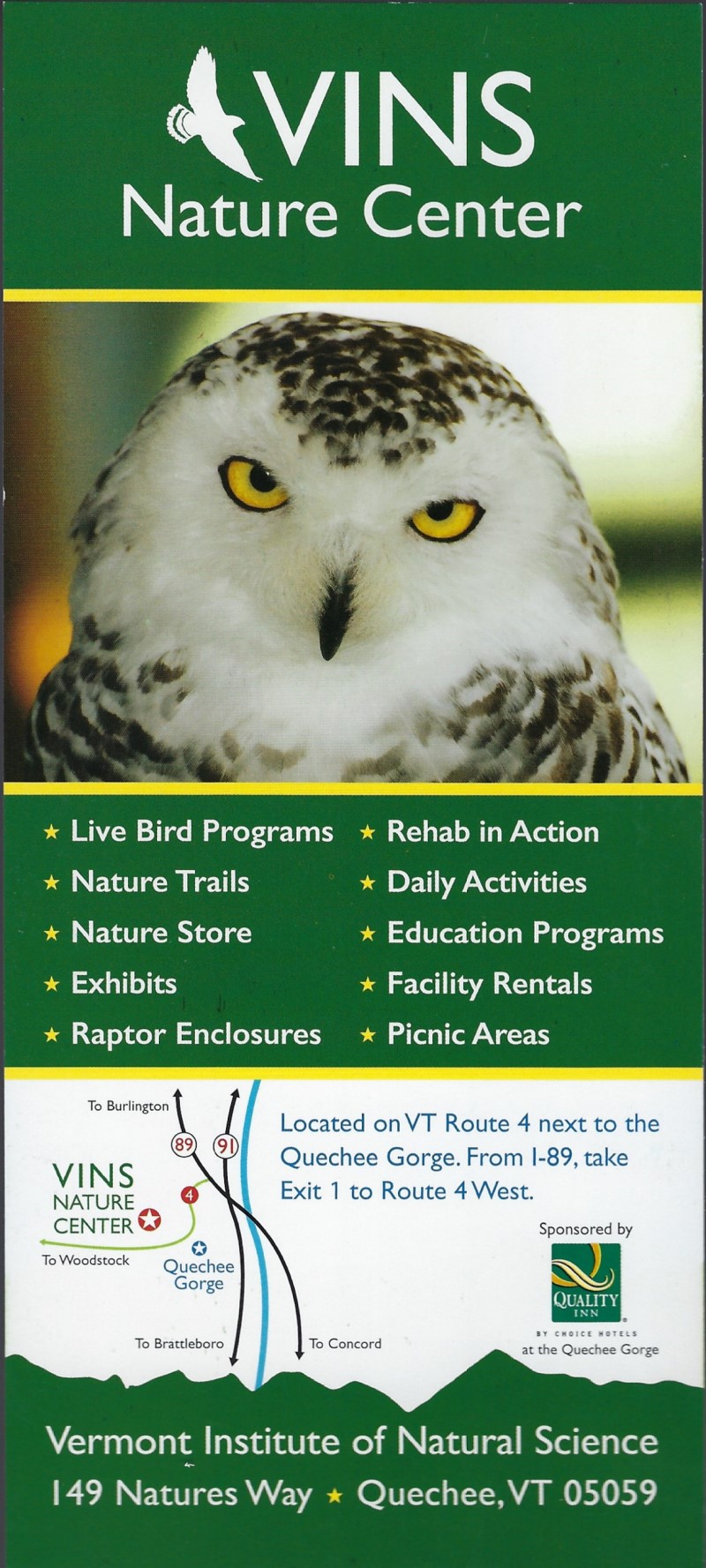 VINS Nature Center brochure thumbnail