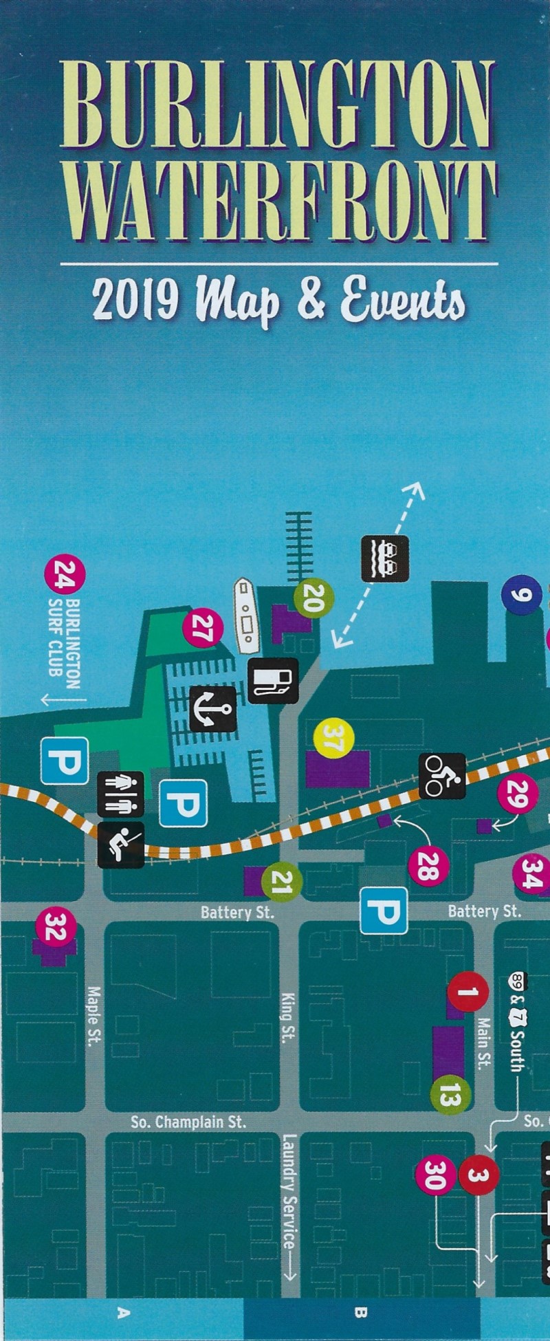 Burlington Waterfront Map & Activities brochure thumbnail