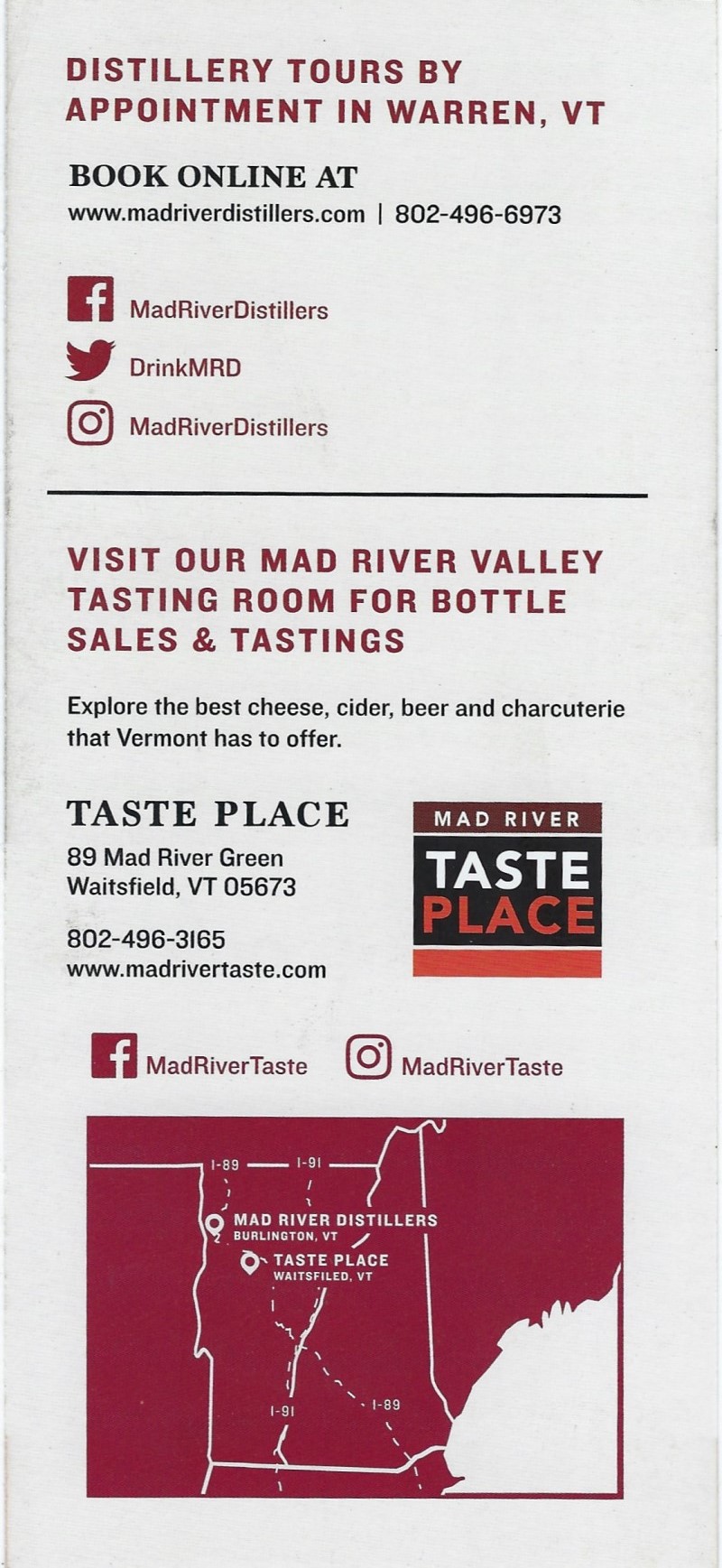 Mad River Distillers brochure thumbnail
