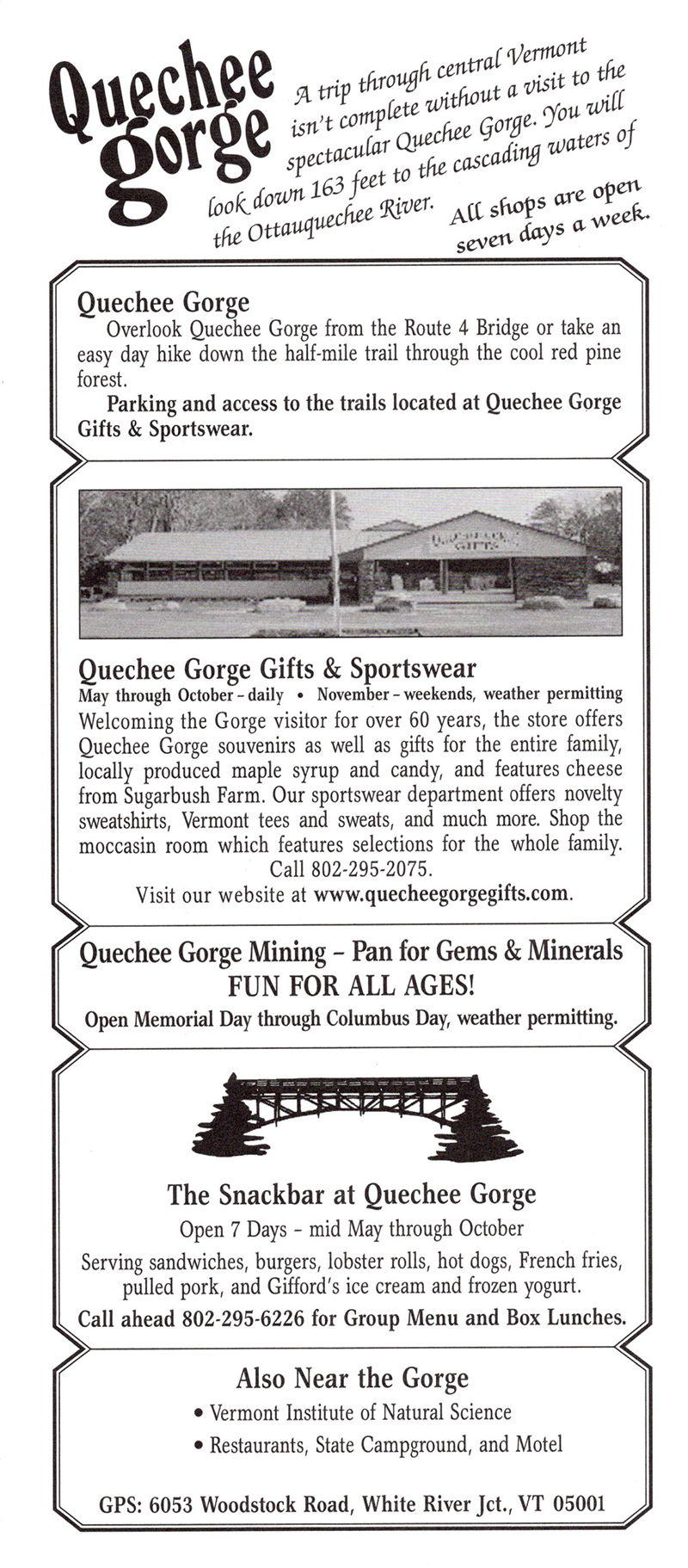 Discover Quechee Gorge brochure thumbnail