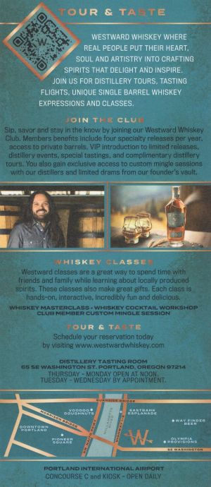 Westward Whiskey brochure full size