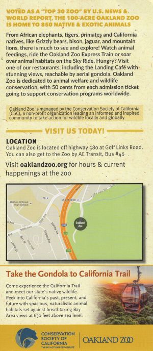 Oakland Zoo brochure full size