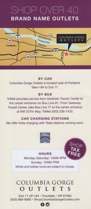 Columbia Gorge Outlets brochure full size