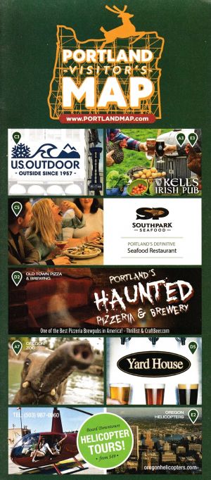 Portland Visitor's Map brochure full size