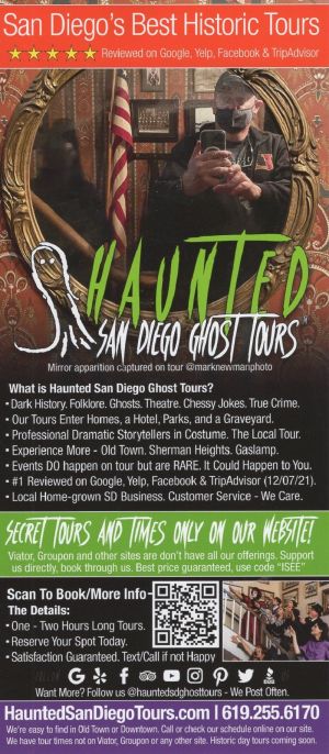 Haunted San Diego Tours brochure full size