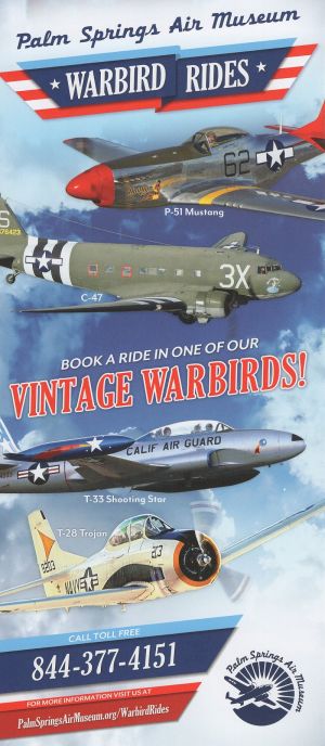 Warbird Rides  - Palm Springs Air Museum brochure thumbnail