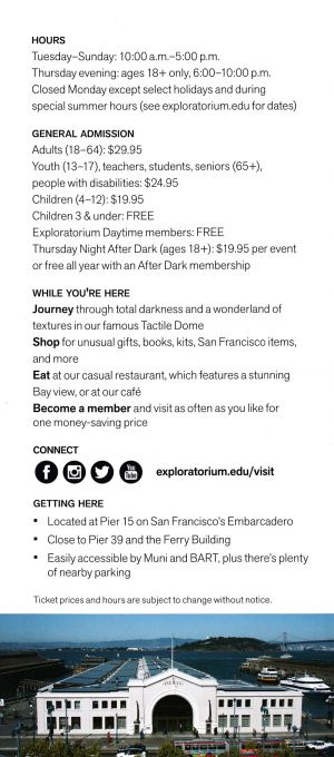 The Exploratorium brochure thumbnail