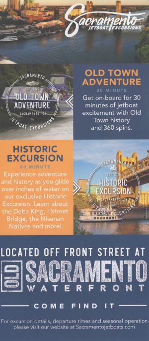 Sacramento Jetboat Excursions brochure full size