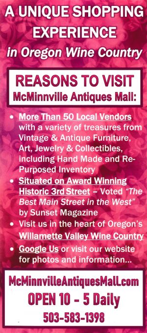 McMinnville Antiques Mall brochure full size