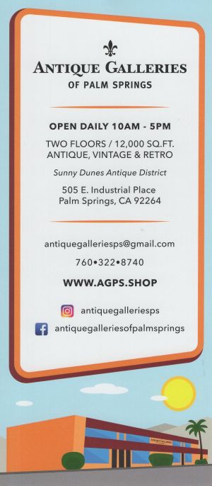 Antique Galleries of Palm Sprs brochure thumbnail