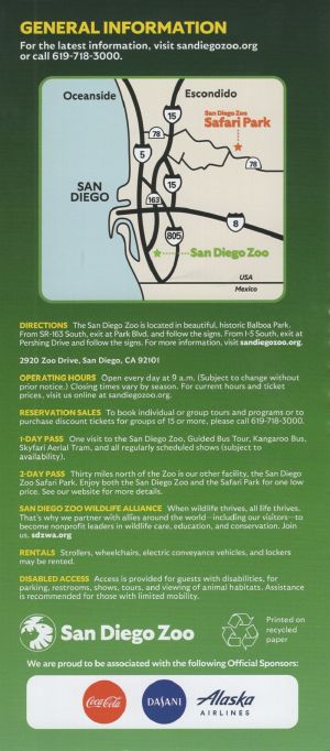 San Diego Zoo brochure thumbnail