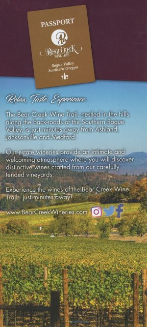 Bear Creek Wine Trail brochure thumbnail