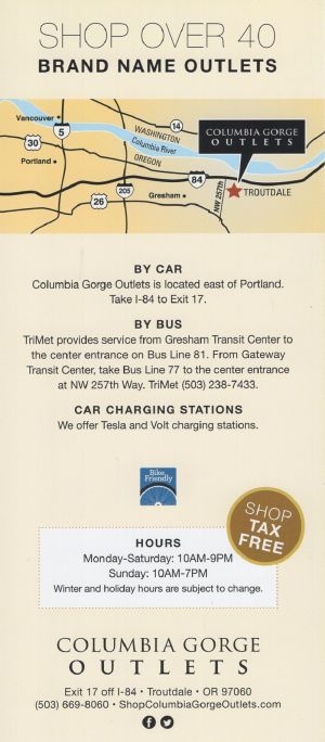 Columbia Gorge Outlets brochure full size