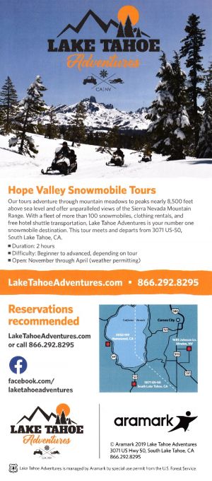 Lake Tahoe Adventures brochure thumbnail
