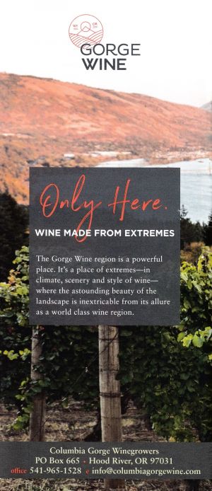 Columbia Gorge Wine Map brochure full size