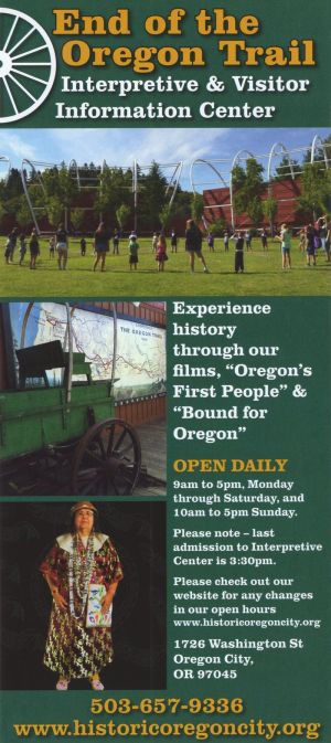End of the Oregon Trail Center brochure full size