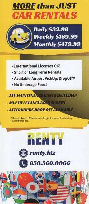 Renty Car Rental brochure thumbnail