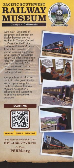 Pacific SW Railway Museum brochure full size