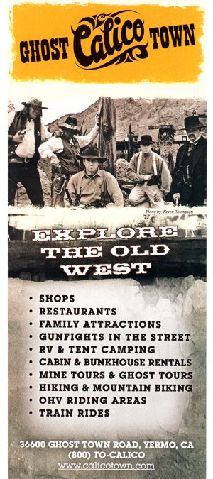 Calico Ghost Town brochure thumbnail