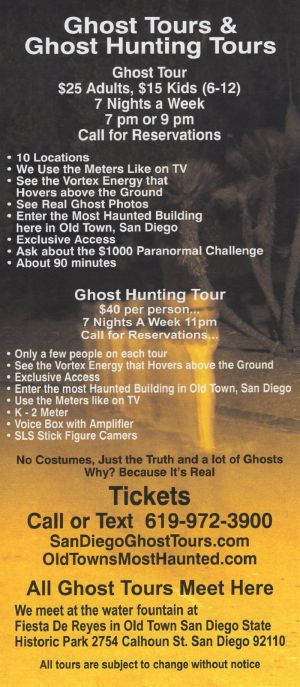 San Diego Ghost Tours brochure thumbnail