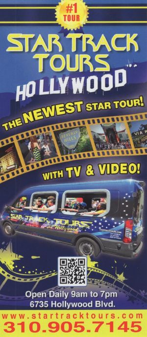Star Track Tours Hollywood brochure full size