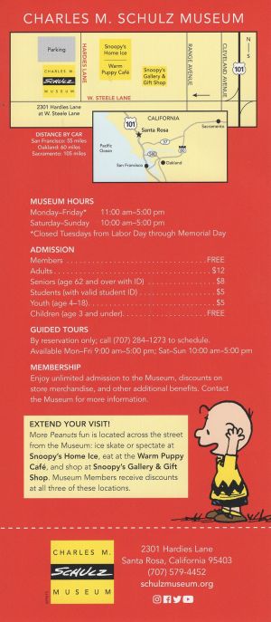 Charles Schulz Museum brochure full size
