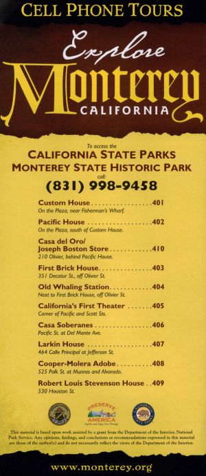 Explore Monterey Cell Phone brochure full size