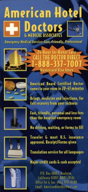 American Hotel Doctors brochure full size