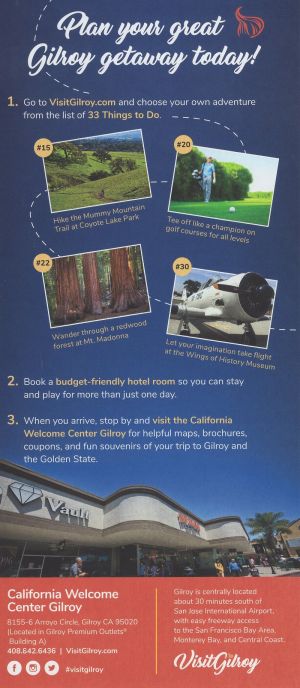 Gilroy Welcome Center brochure full size