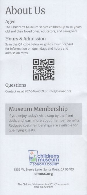 Children's Museum Rack Card brochure thumbnail