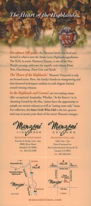 Manzoni Wines brochure full size