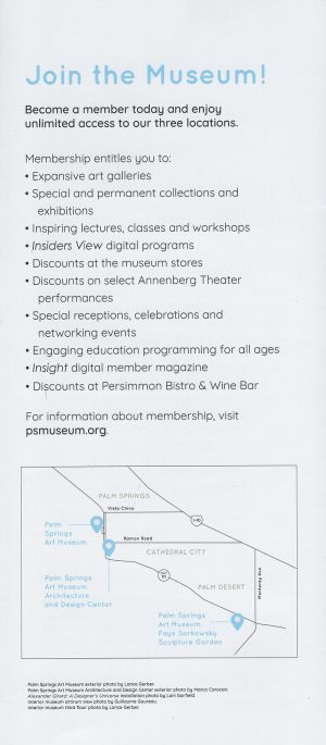 Palm Springs Art Museum brochure full size