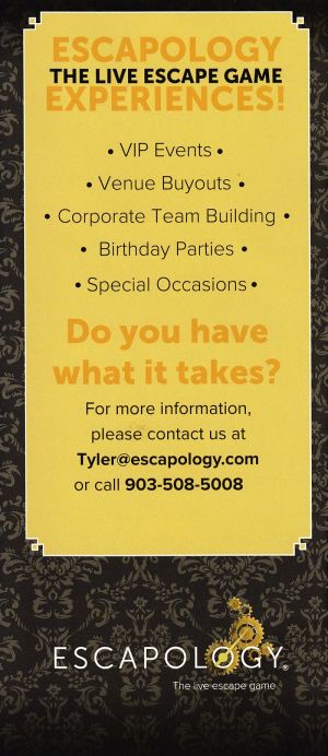 Excapology Tyler brochure full size