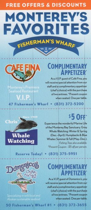 Monterey's Favorites on Fisherman's Wharf brochure full size