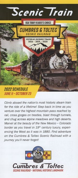 Cumbres & Toltec Railroad brochure thumbnail