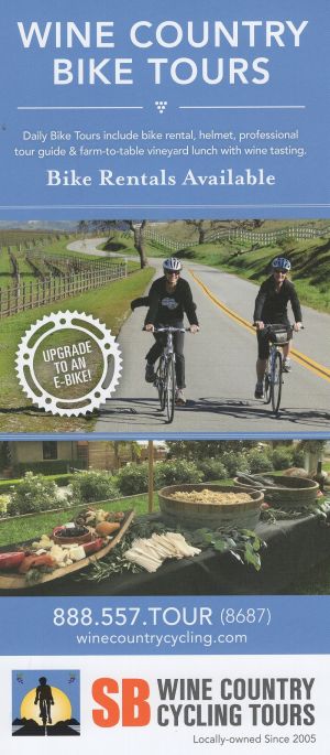 Wine Country Cycling brochure full size