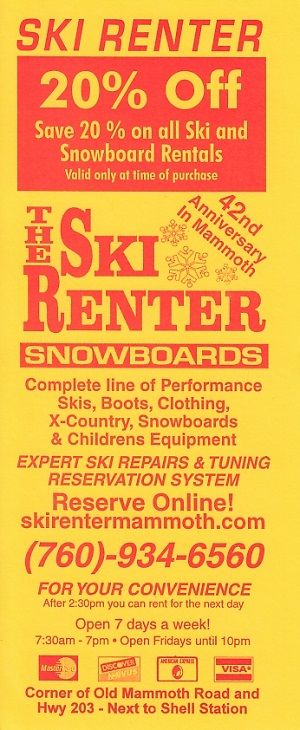 Ski Renter Mammoth brochure thumbnail