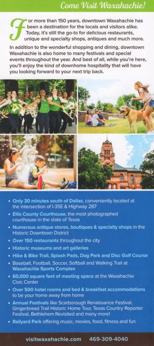 Waxahachie Visitor Guide brochure full size