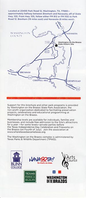 Washington on the Brazos brochure thumbnail