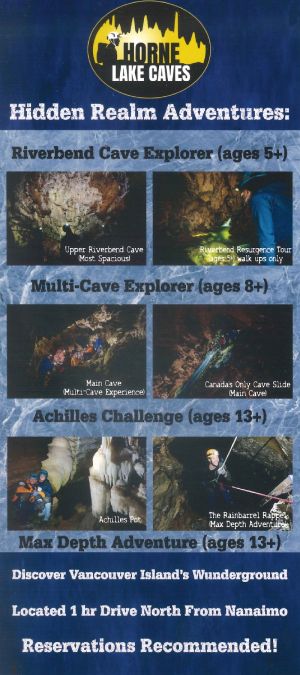 Horne Lake Caves brochure thumbnail