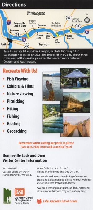 Bonneville Lock and Dam brochure thumbnail