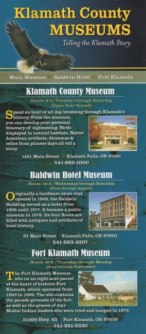 Klamath County Museum brochure thumbnail