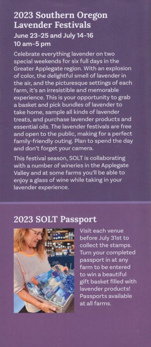 Southern Oregon Lavender Trail brochure thumbnail