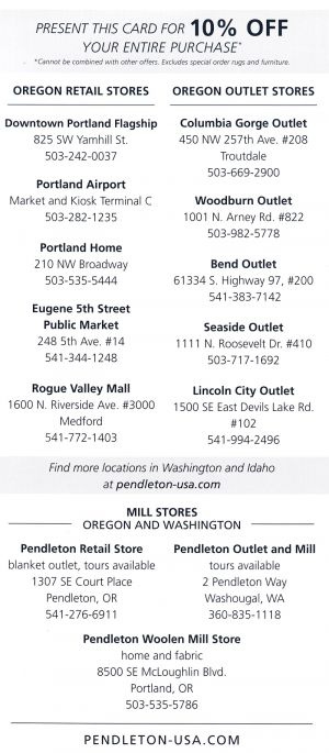 Pendleton Woolen Mills - Oregon brochure thumbnail